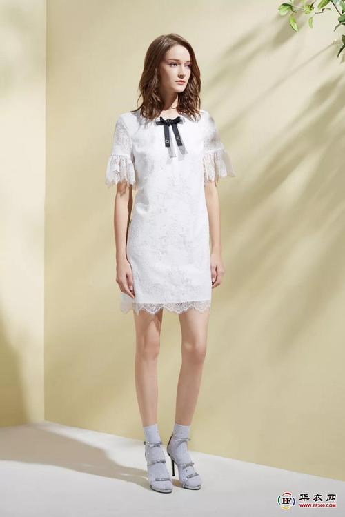臣枫女装2018夏季白色蕾丝裙-服装产品图片-华衣网